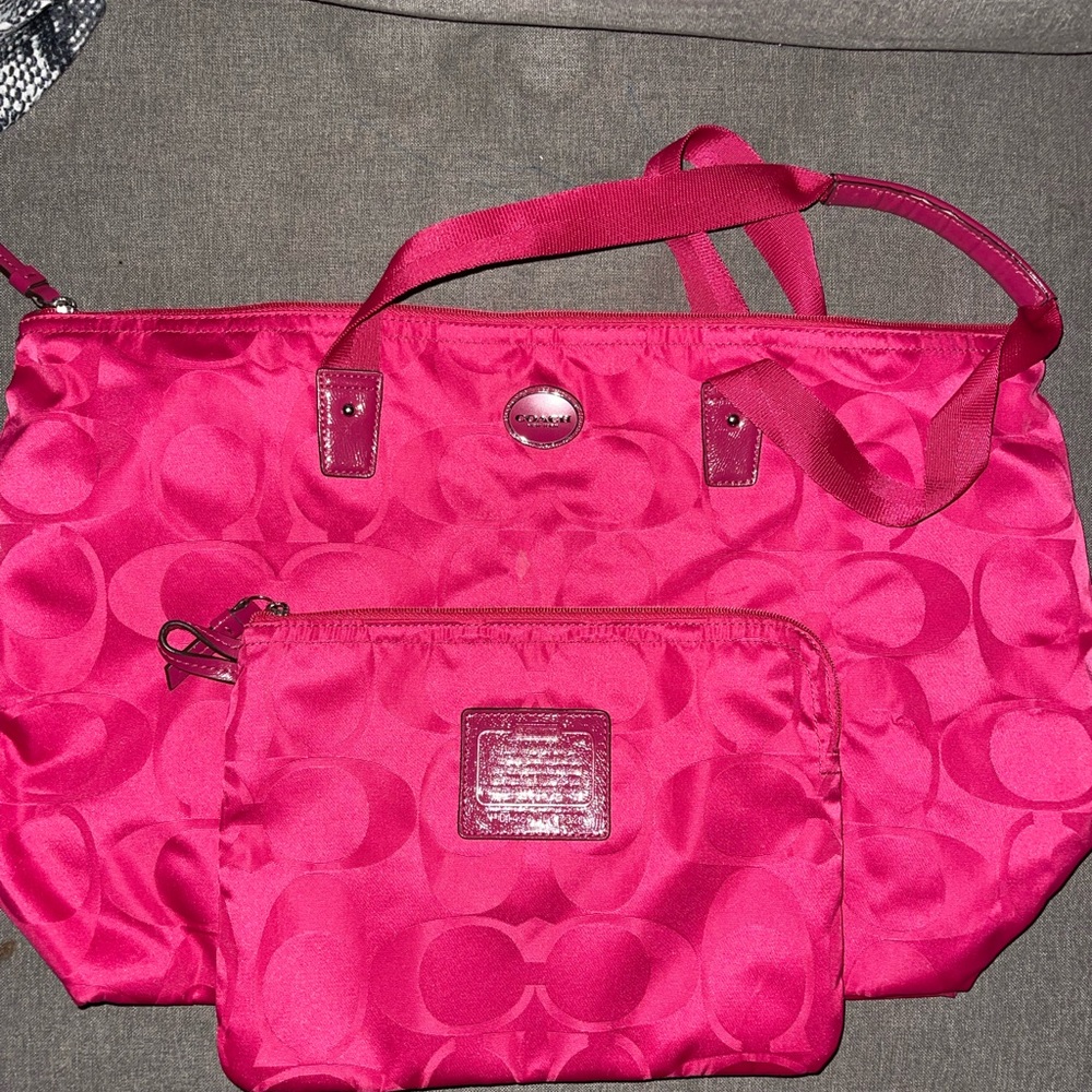 Coach Packable Foldable Nylon Tote